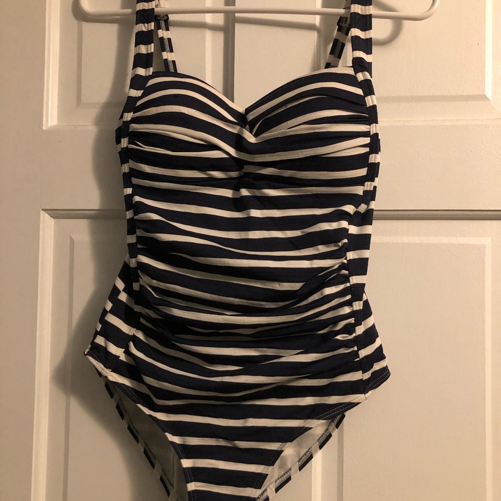 Flattering Striped One Piece size Small